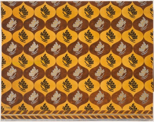Fabric design with grape motif by Léon Bakst Russian, c. 1922gouache and metallic paint on paperMcNa