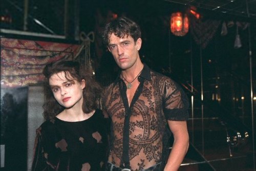 Helena Bonham Carter and Rupert Everett Versace Party at Regine’s in Paris1995