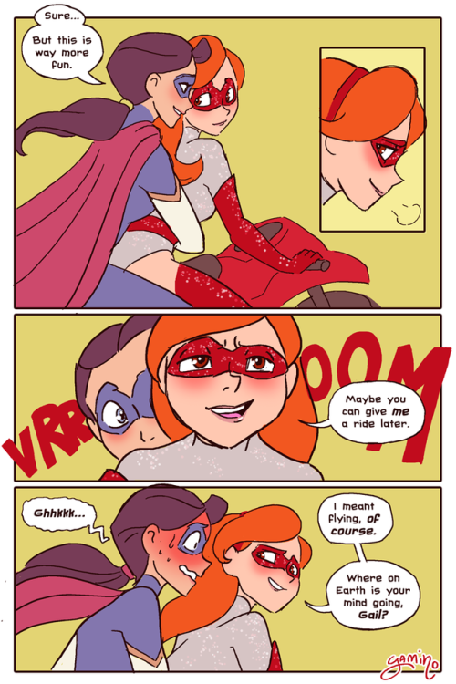 yamino:(This is part of a series of Elastigirl/Stratogale AU comics. You can read them all here!)