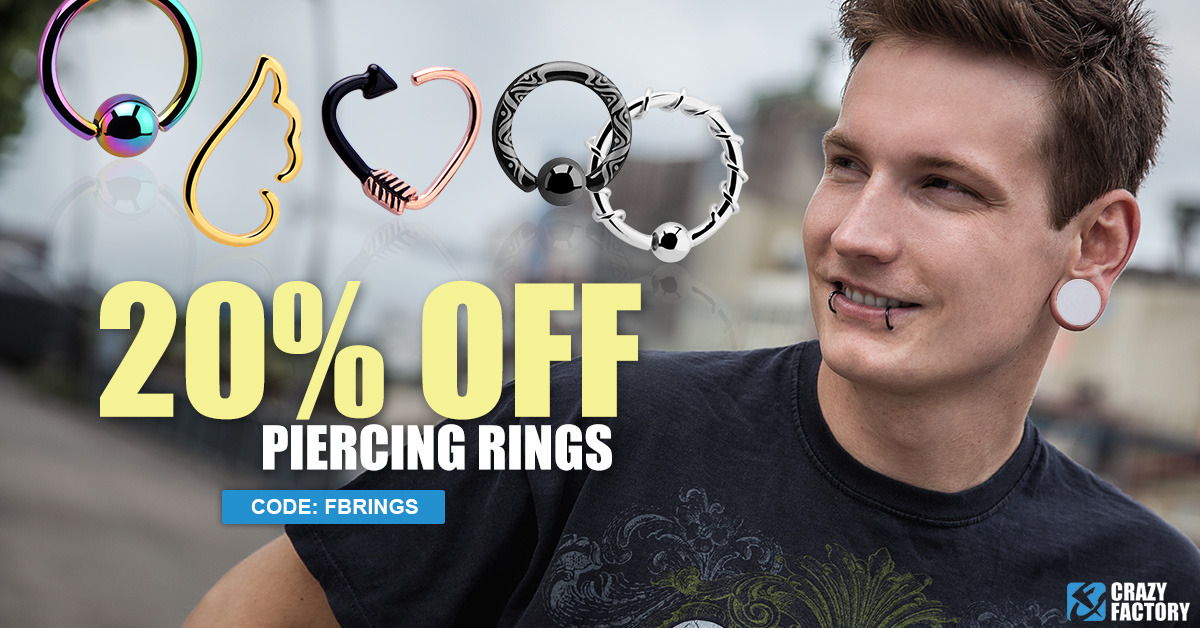 You heard that right: this week you’ll find the offer of the month right here at your favourite Factory: 20% off all piercing rings! These super versatile all-rounders are your perfect companion for every situation and for a very short time even more...