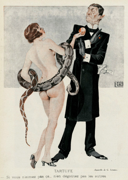 Georges Léonnec (1881-1940), &lsquo;Tartufe&rsquo;, &ldquo;Le Sourire&rdquo;, Jan. 1, 1931“Si vous n