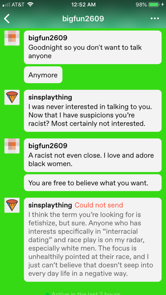 sinsplaything:kren1968sec:sinsplaything:Any time a man feels his whiteness is so important it must be included in his bio is a giant red flag for me. Not playing that game buddy.  Totally wrong. Colour could be important as are tits or whatever. What