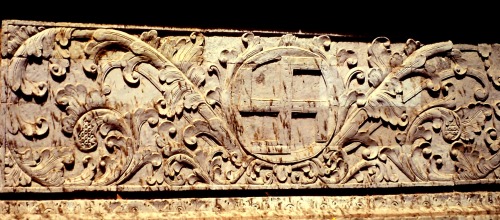 Stone Carved Decorations, Hindu Temple, Ubud, Bali, Indonesia, 1979.