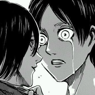raawr-yaoi:  Shingeki no Kyojin / Chapter 50 / Eren and Mikasa moments   