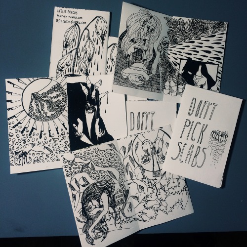 Don’t Pick Scabs 3.5x5.5″ Screen Printed ZineLeslie DorcusGet your copy HERE