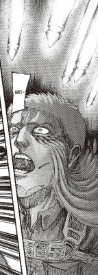 Note: Marco is actually NOT saying “Wait&hellip;” in his panel in chapter 77 (On the right), and I definitely think it’s a missed opportunity by Isayama to not reference chapter 76 in this manner.What an extra dose of pain that reference would’ve