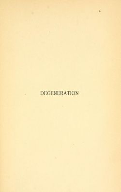 nemfrog:  Title page. Degeneration. 1895. 