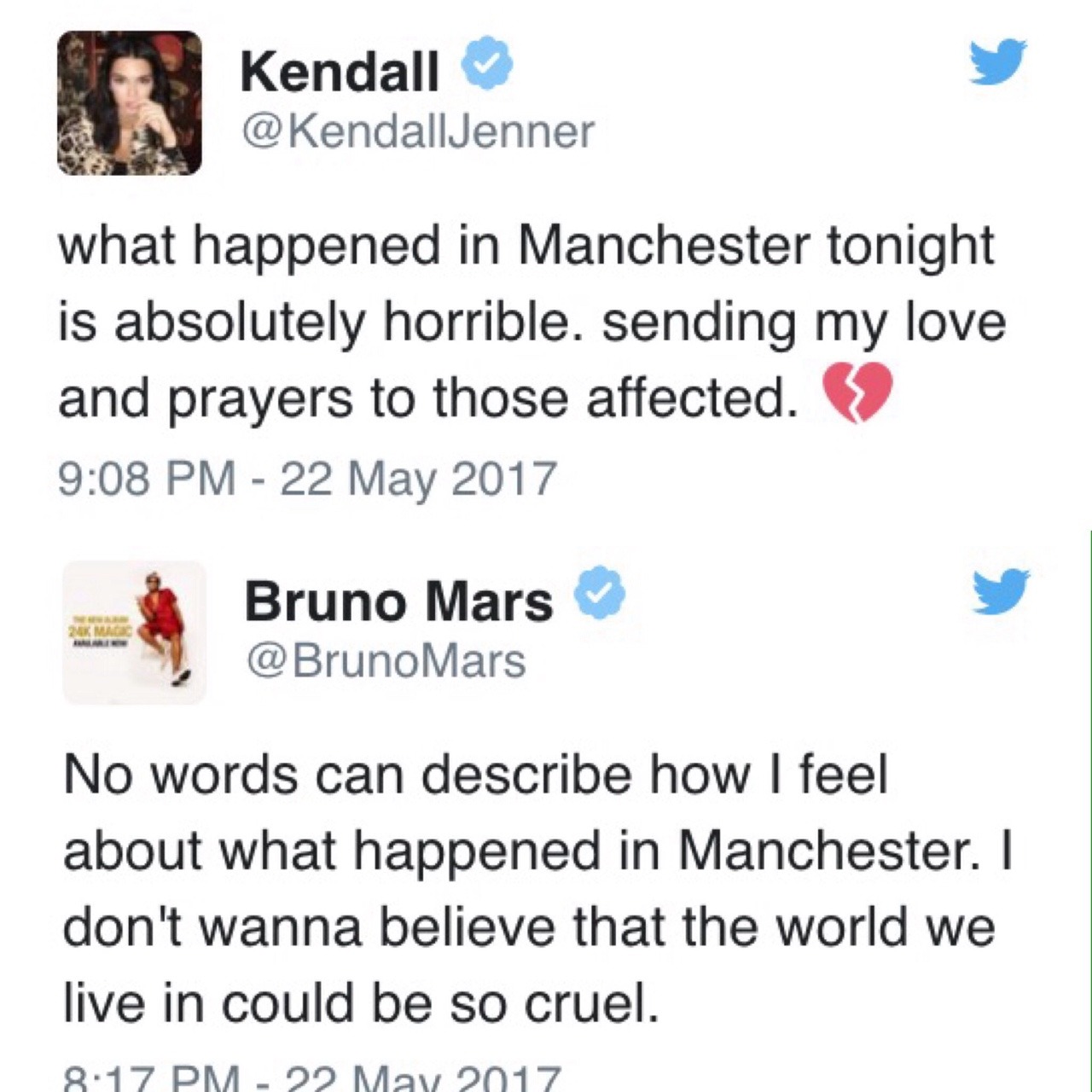 entertainmentboulevard:  Celebrities React to the Manchester Attacks