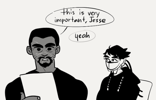 glysaturn: jesse gets distracted by genji and doesn’t pay attention to what reyes is saying part two