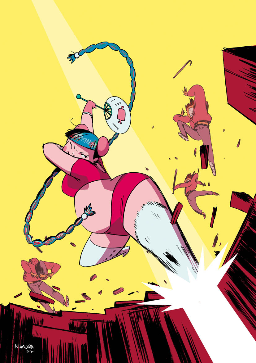 chezniimura:  I created the character and some illustrations of Stomp-chan, a  superhero
