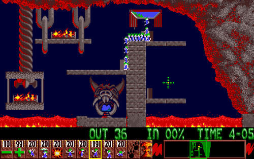 Lemmings Diary — Fun Level 22 - A Beast of a level