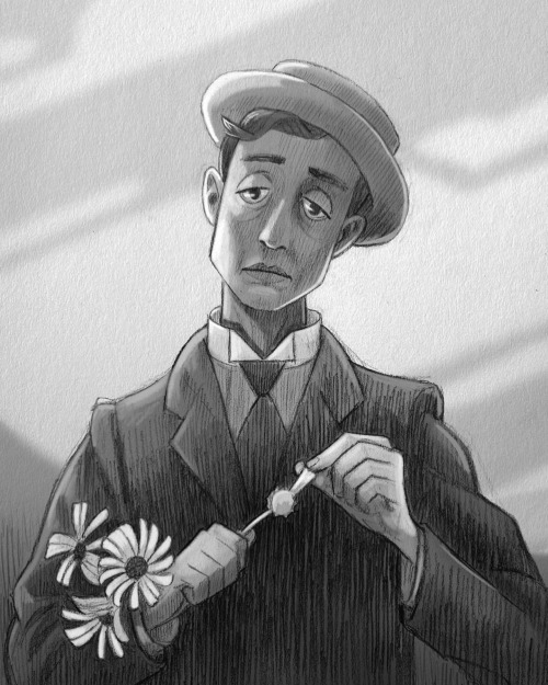 The second drawing I did for the six fanarts challenge: Buster keaton, of the silent era. He’s got t