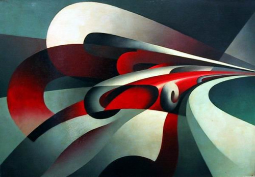 Tullio Crali, The Strength of the Curve, 1930. Italy. Via flickr 