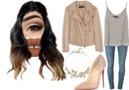 Untitled #4090 by nicole-briffa featuring a grey top ❤ liked on PolyvoreGrey top, 125 BRL / Karen Mi