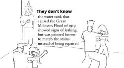 schuylerpeck:schuylerpeck:the more I learn about the great molasses flood of 1919, the more I realize poetry can only go so far and some catastrophic sugar substitute events will just outdo you every time.