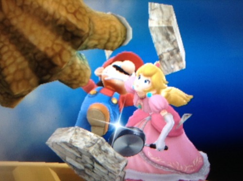 thealbooty:  PEACH PUSHING MARIO’S ASS OUT OF THE WAY GETTING READY TO FIGHT GIGA BOWSER WITH ONLY A PAN IS MY FAVORITE THING 