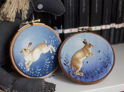 culturenlifestyle:Embroidered Animals by Chloe GiordanoOxford-based illustrator Chloe Giordano creat