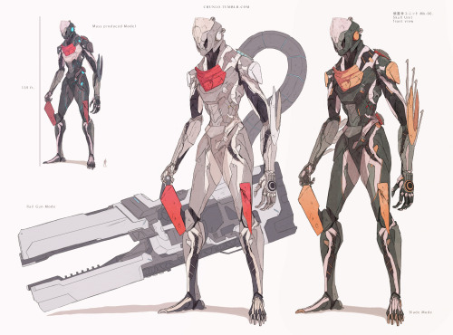 Messing around with shapes and colors in creating mech designs. The inspiration for it is pretty obv