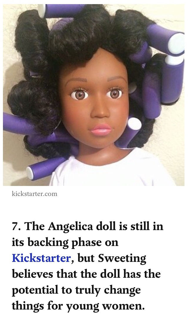 blacknsioux:  alwaysbewoke:  Kickstarter: The Angelica Doll: A Natural Hair Doll