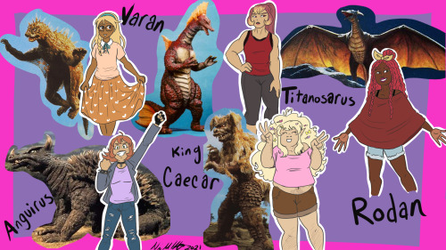 Where are my fellow monster-loving girls at?!Character designs inspired by various Toho Kaiju/Monste