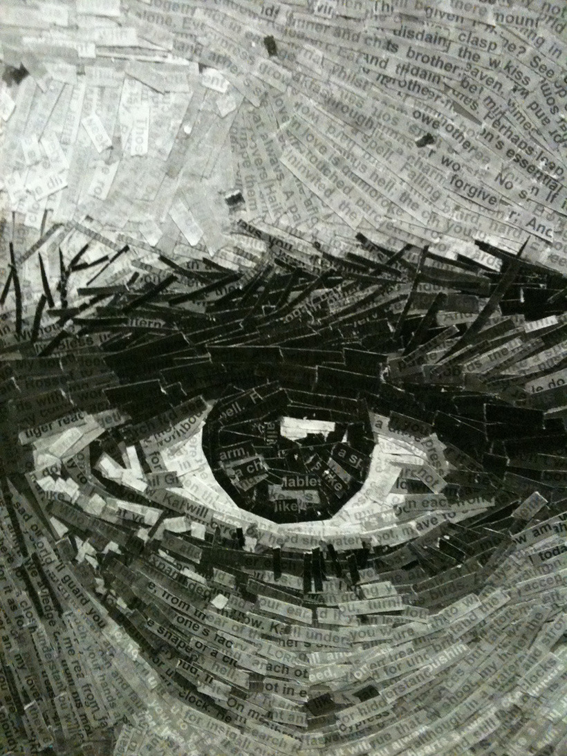 unknowneditors:  Love Letter Portraits, Jamie Poole  Using the scraps from old