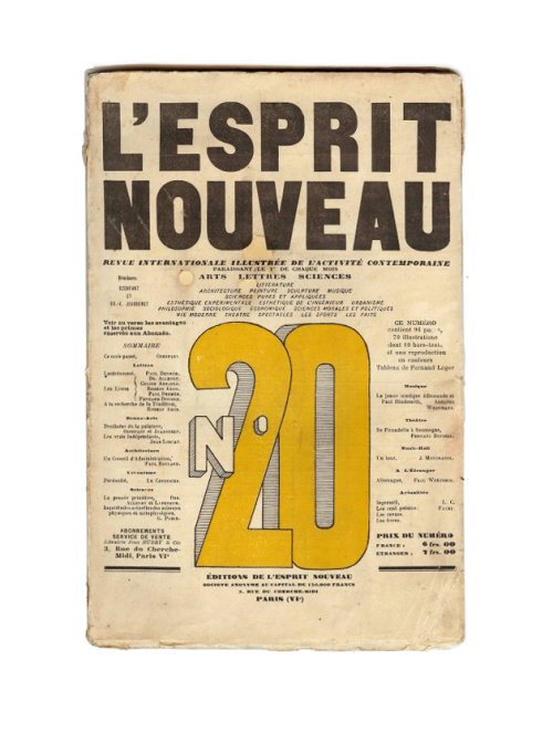 The New Spirit, L’Esprit Nouveau, Revue internationale illustrée de l'activité contemporaine. No. 20