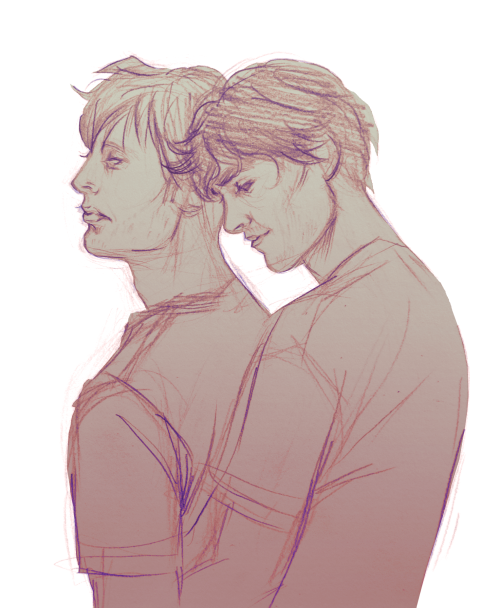 carrioncrowned: Today, have some sleepy murder husbands with fluffy, fluffy bed hair. Hannibal&rsquo