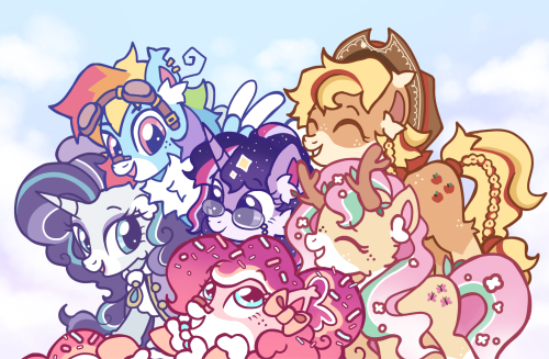 Mane 6 Re-draw/edit With My Versions Of Ponies :D