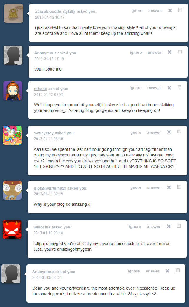 aah sorry I let these pile up! ;v; thanks a lot all of youu 8&rsquo;) 
