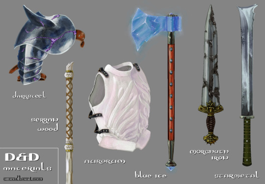 Noblecrumpet S Dorkvision Blog Armor And Weapon Materials For D D 5e