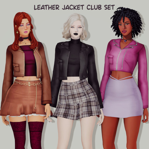 Introducing My Leather Jacket Club Set For Sims 4! Elevate Your Sim's Style With This Versatile Collection