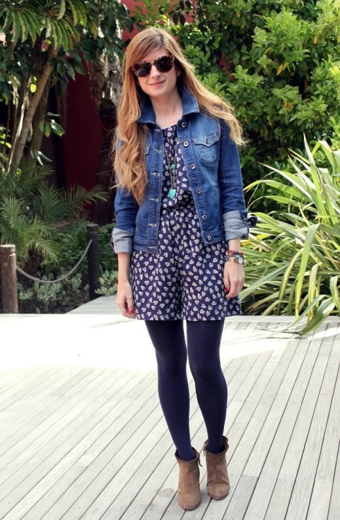 fashion-tights:  Blue Jumpsuit