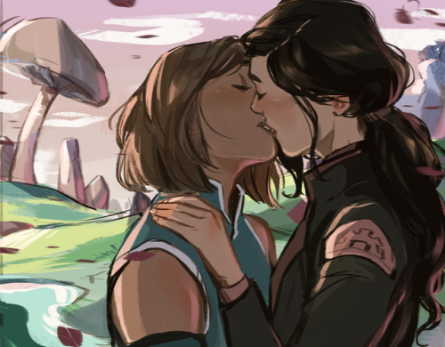 lesly-oh:Can you guys believe Korrasami is real and they’re cute and happy gays together??????