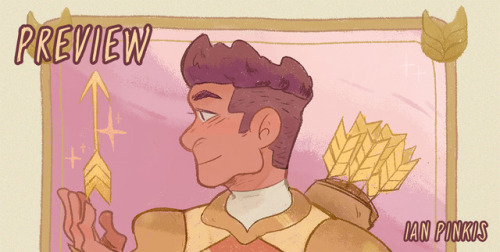 ianpinkisart: Here is my preview and charm design for @bow-zine !! I loved drawing my boy, check the