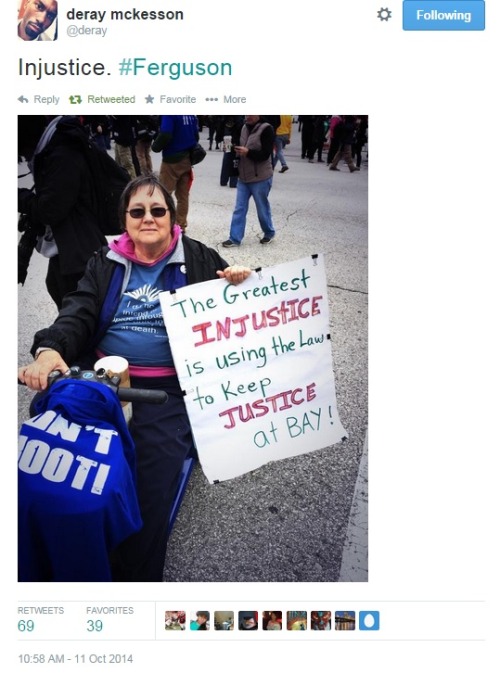 iwriteaboutfeminism:  Protesters gather before the march this afternoon in St. Louis. Saturday, October 11th.   My best friend is there right now