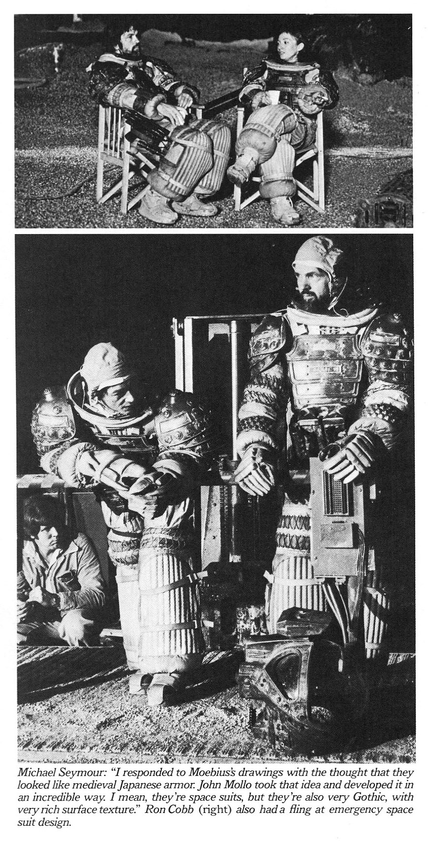 gameraboy:  Jean “Moebius” Giraud and Ron Cobb’s designs of the space suits