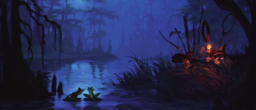 The Princess and The Frog concept art by various Disney artists 