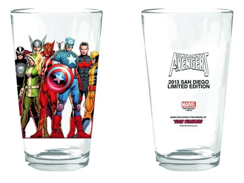 fuckyeahmarvelstuff:  SDCC Exclusive Marvel Glassware  FRICK YOU MEAN TO TELL ME THAT I’M MISSING OUT THE CAPTAIN MARVEL PINT GLASS, TOO? AUUUUUGH.