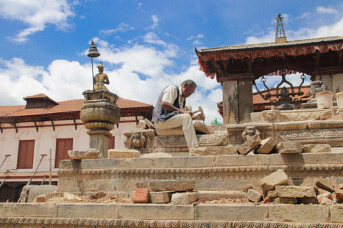 Reconstruction of Vatsala Durga temple, Bhaktapur, Nepal