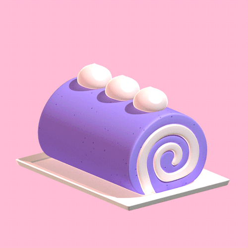 edible3d:U is for Ube Roll Cake !