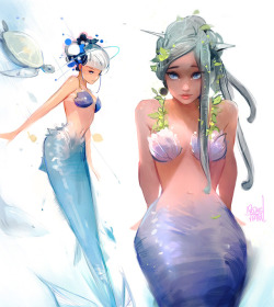 rossdraws:  It’s the last day of Mermay! Here’s the final set of mermaids that I drew earlier in the week. It’s been such a fun month seeing people’s creations 🐢