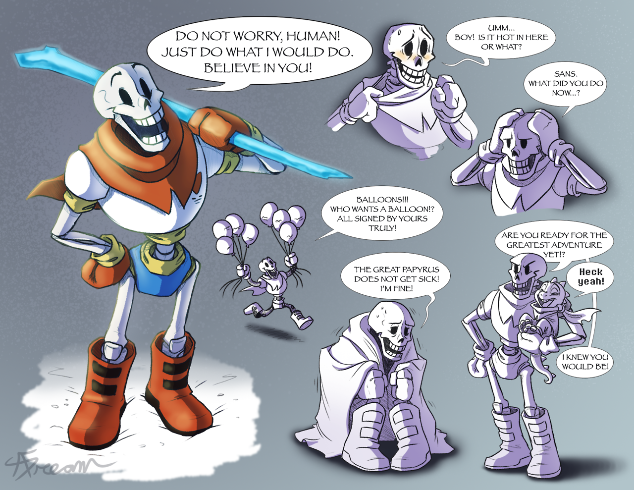 Undertale Fanart Papyrus Believes In You