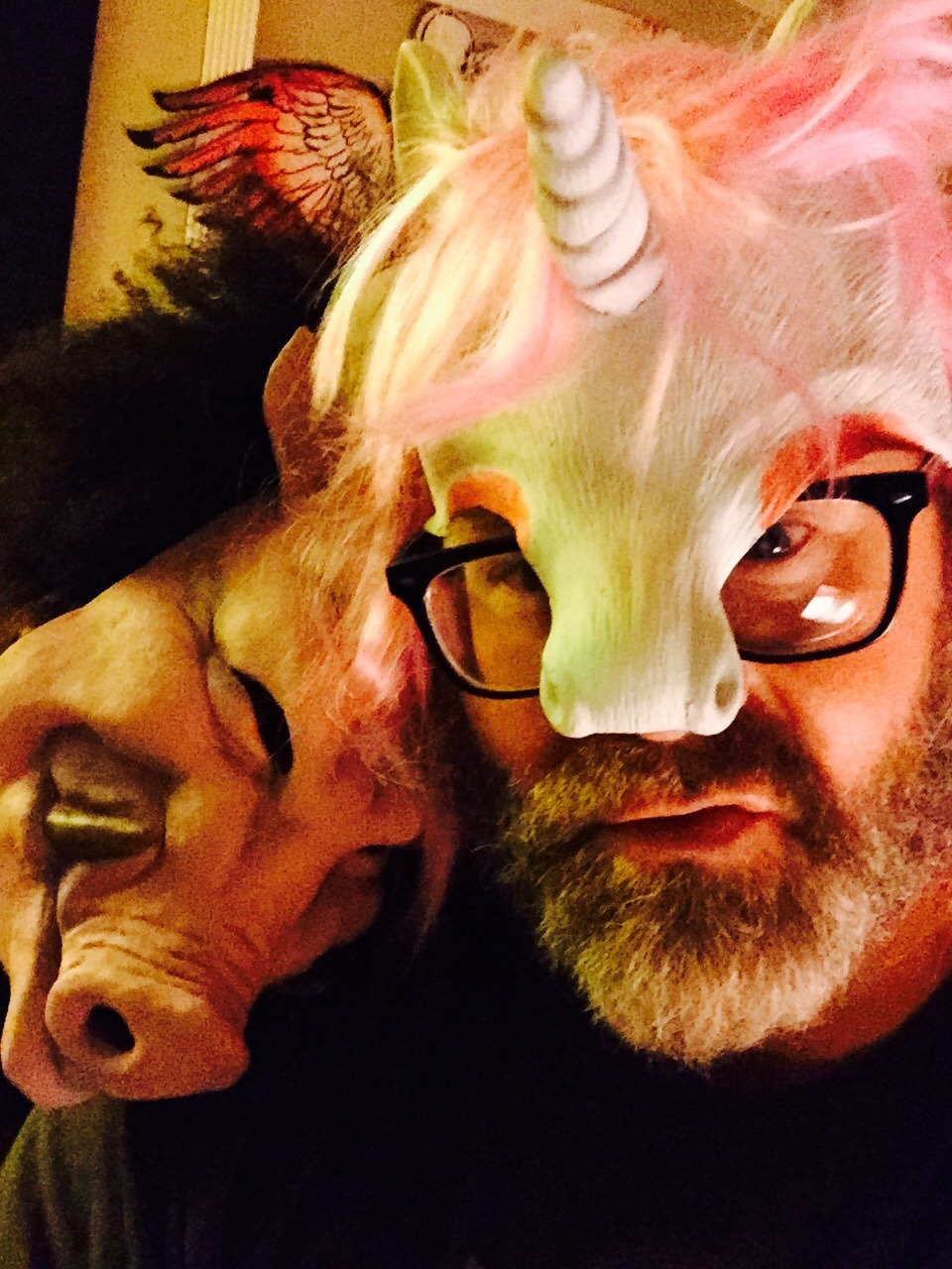 shanedog09:She wanted to be a pig, so I matched her being a  unicorn. iamapaperuniverse