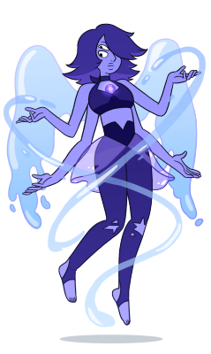 artifiziell:  artifiziell:Amethyst + Lapis Lazuli = Iolite Also Iolite has water whips!With and w/o wings Iolite based on Amethyst’s reformforgot I did this…
