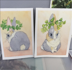 artofashleighizienicki:  I painted my bunny for my watercolor final….no regrets 