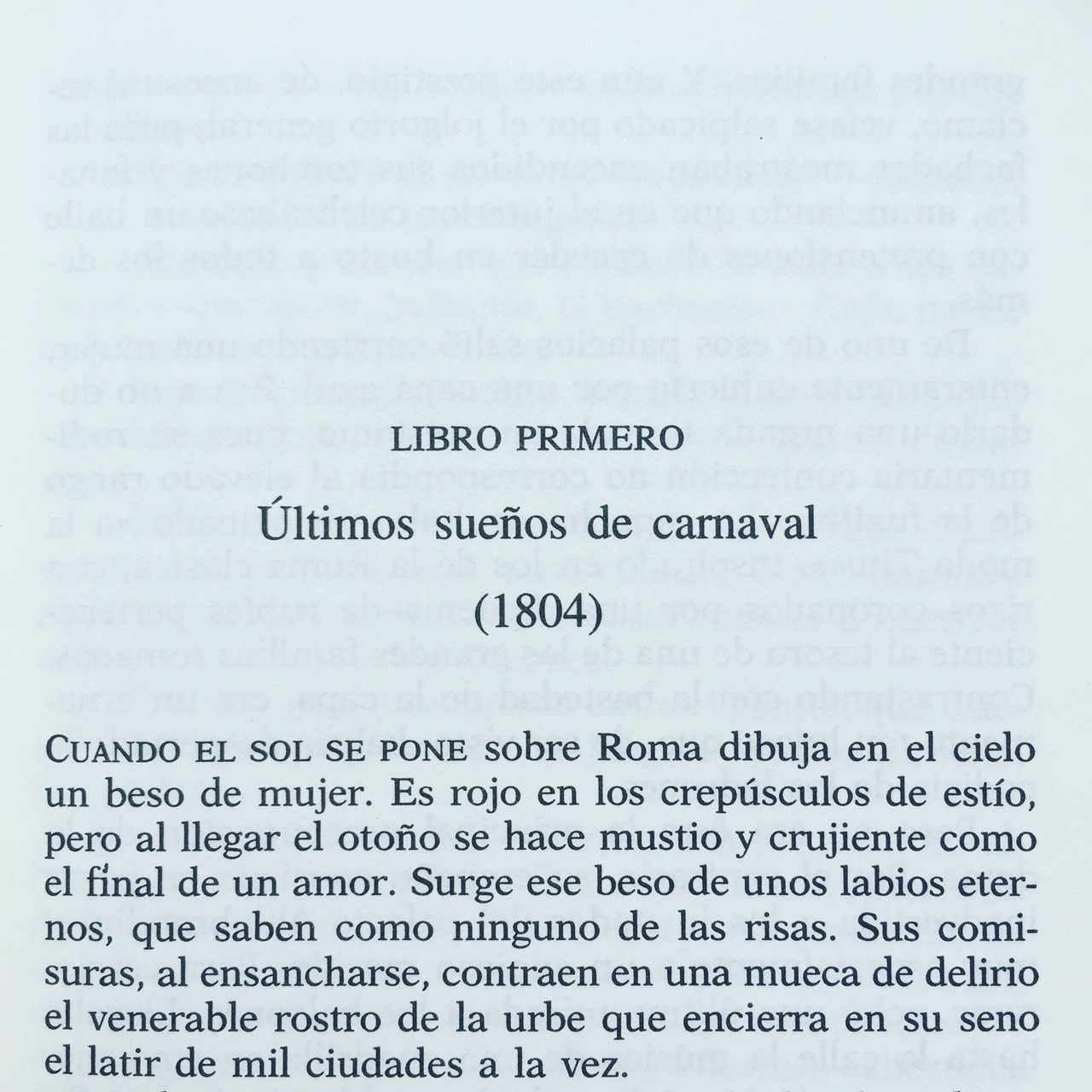 Para los amantes de Roma, de la lectura, de la novela histórica… para aquellos que quieran rescatar algo del verdadero Romanticismo, así empieza “ Venus Bonaparte”; de Terenci Moix.