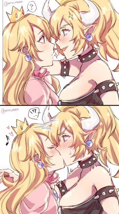 ✧･ﾟ: *✧ Bowsette’s Kabedon ✧ *:･ﾟ✧♡ Characters ♡ : Princess Peach ♥ Bowsette♢ Video Game ♢ : Super M