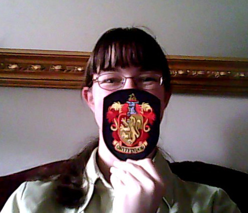 GUESS WHOSE GRYFFINDOR PATCH GOT HERE THREE DAYS EARLIER THAN EXPECTED