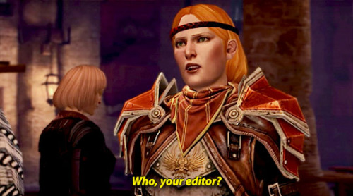 Varric: If I don&rsquo;t have thirty pages by 3:00 today I&rsquo;m gonna get punched in the 