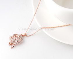 viennois-online:  Rose gold and CZ diamond